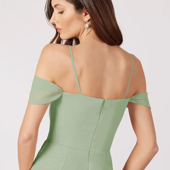 NWT | Azazie "Jordyn" Bridesmaids Dress (Dusty Sage) - Picture 2 of 12